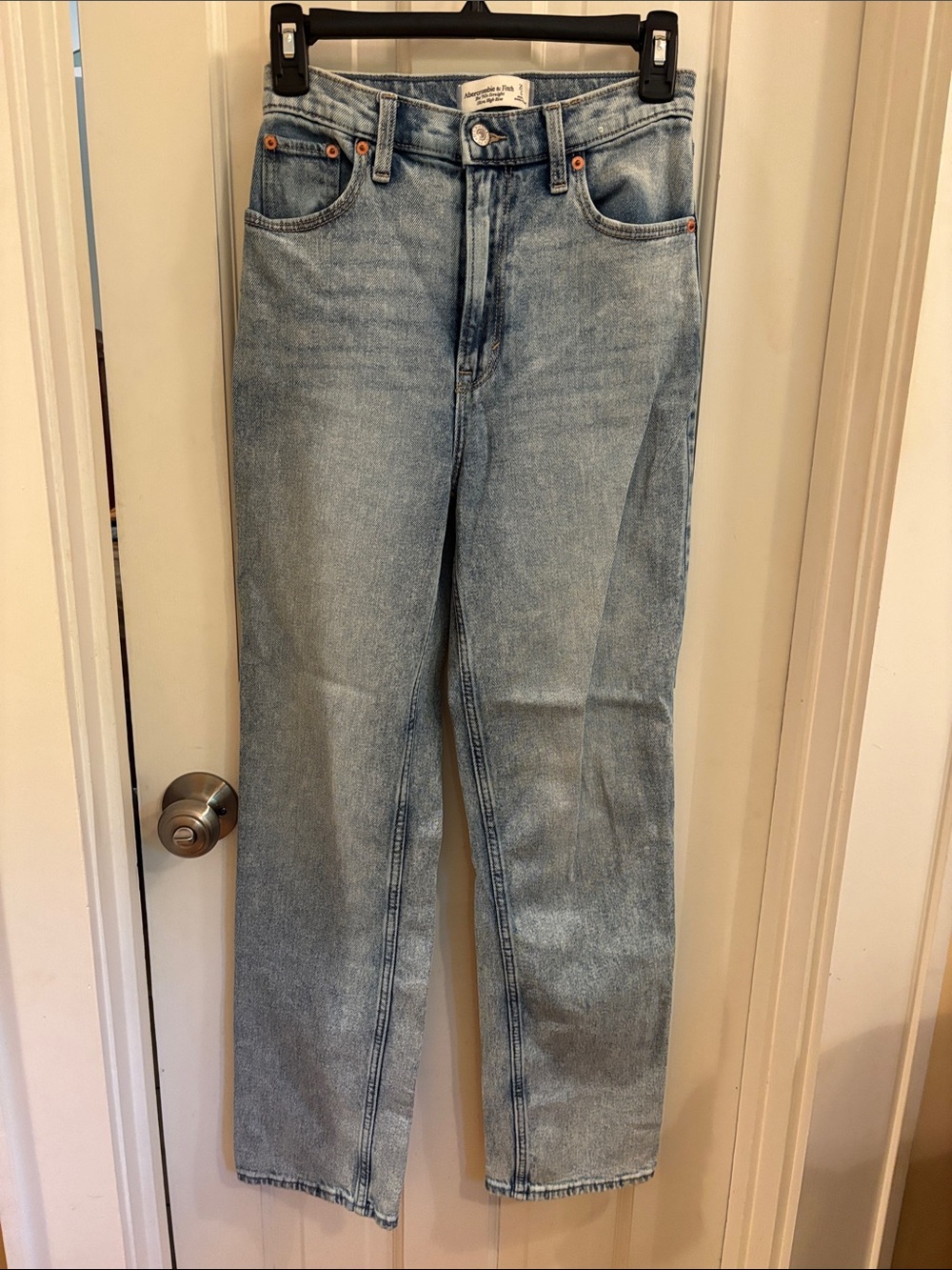 Abercrombie & Fitch Light Wash Straight-Leg Jeans